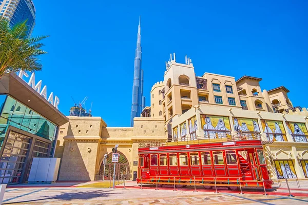 Dubai Vae Maart 2020 Prachtige Retro Stijl Tram Van Dubai — Stockfoto