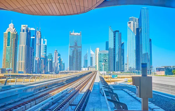 Dubai Vae März 2020 Die Metro Red Line Eröffnet Den — Stockfoto