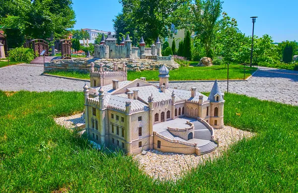 Museu Miniaturas Castelos Ucrânia Possui Grande Coleção Castelos Fortalezas Modelos — Fotografia de Stock