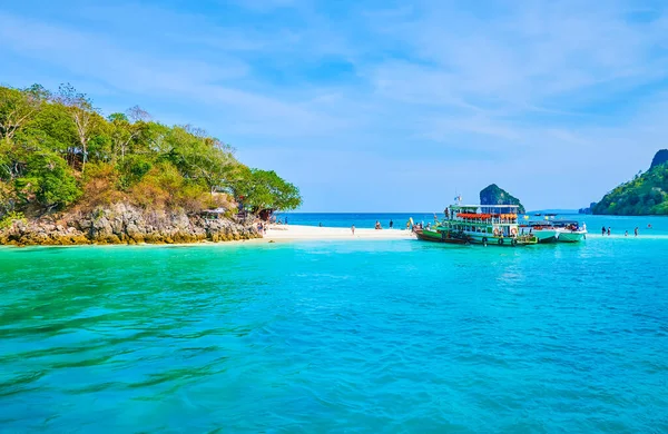 Low Tide Koh Tup Koh Mor Islands Most Popular Tourist — Stock Photo, Image