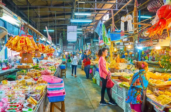 Chiang Mai Thailand May 2019 Interior Gate Market Line Stall — стокове фото