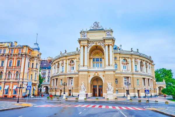 Odessa Ukraine Juin 2021 Façade Autarcique Opéra Située Sur Rishelievska — Photo