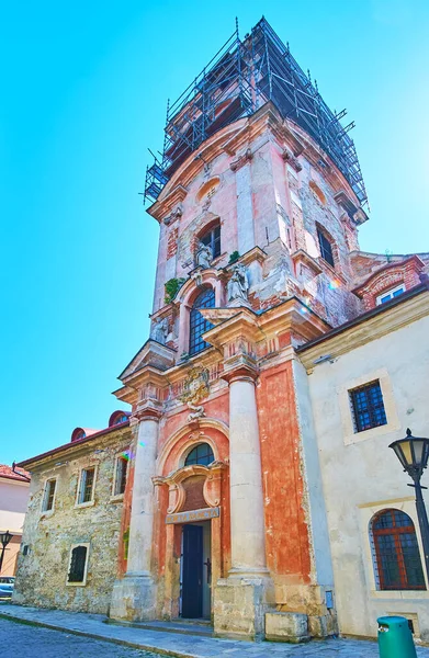 Den Gamla Fasaden Nicholas Romersk Katolska Kyrkan Dominikanska Klostret Med — Stockfoto