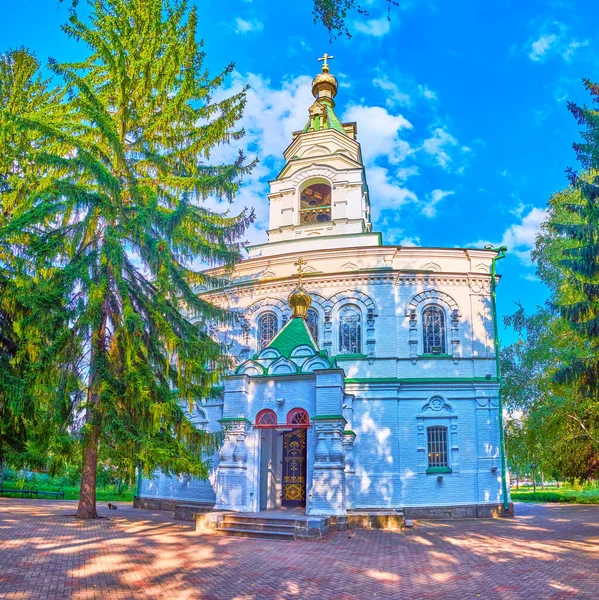 Вид Фасад Церкви Святого Сампсона Расположенной Комплексе Полтавская Битва Украина — стоковое фото