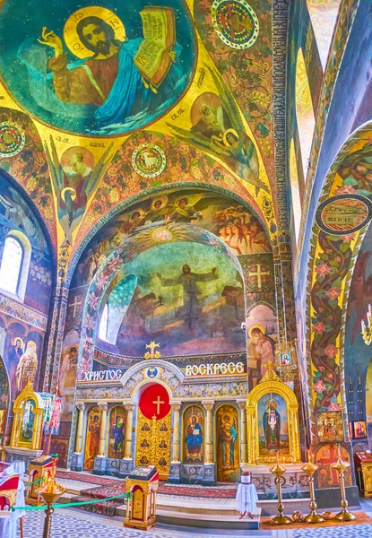 Poltava Ukraine August 2021 Splendid Interior Colorful Murals Saint Sampson — Stock Photo, Image