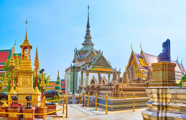 Bangkok Thailand Maio 2019 Marcos Históricos Complexo Wat Phra Kaew — Fotografia de Stock