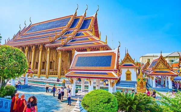 Bangkok Thailandia Maggio 2019 Wat Phra Kaew Complesso Con Enorme — Foto Stock