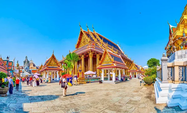 Bangkok Thailandia Maggio 2019 Panorama Del Complesso Phra Wat Kaew — Foto Stock