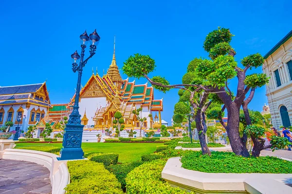 Bangkok Tajlandia Maj 2019 Malownicze Przycięte Drzewa Rathakit Field Grand — Zdjęcie stockowe
