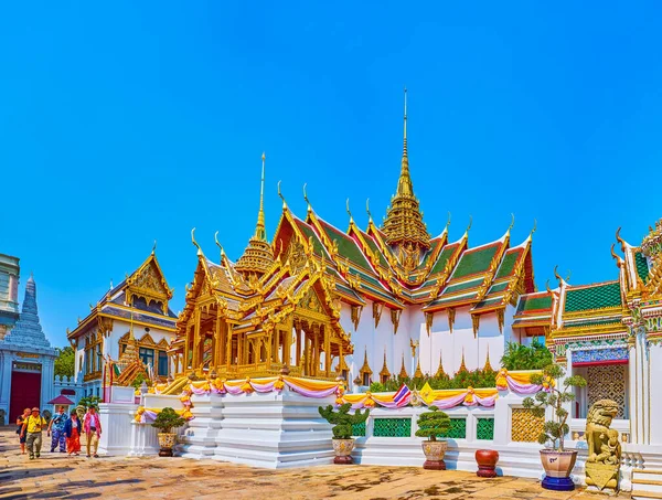 Bangkok Thailand Maj 2019 Maha Prasat Gruppens Spektakulära Thailändska Byggnader — Stockfoto
