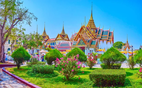 Bangkok Tailandia Mayo 2019 Agradable Paseo Sombra Exuberantes Árboles Pequeño — Foto de Stock