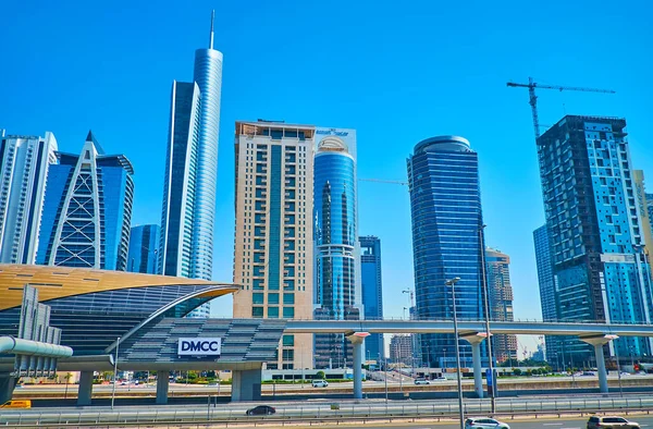 Dubai Emirati Arabi Uniti Marzo 2020 Stazione Della Metropolitana Dmcc — Foto Stock
