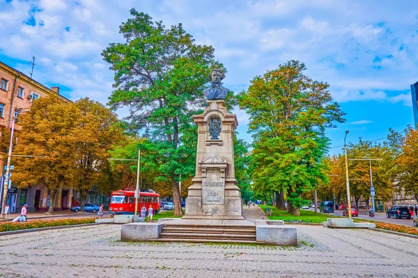 Dnipro Ucraina Agosto 2021 Busto Famoso Poeta Russo Alexander Pushkin — Foto Stock