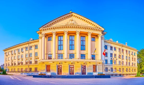 Groot Panorama Van Zaporizhzhyan City Council Typische Stijl Voor Sovjet — Stockfoto