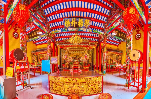 Panorama Casa Imagen Lao Pun Tao Kong Santuario Con Tres — Foto de Stock