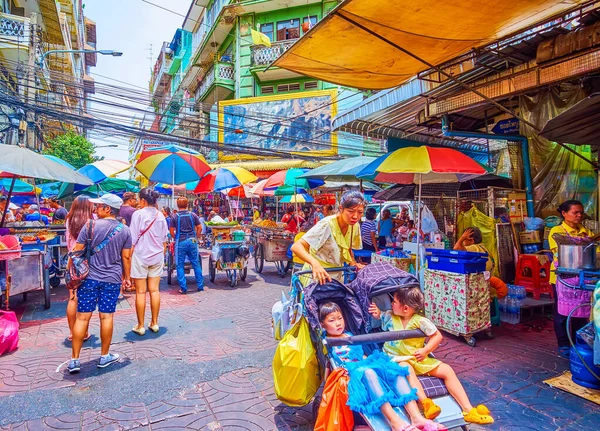 Bangkok Thailand May 2019 Crowded Sampheng Market One Most Attractive — Stock Photo, Image