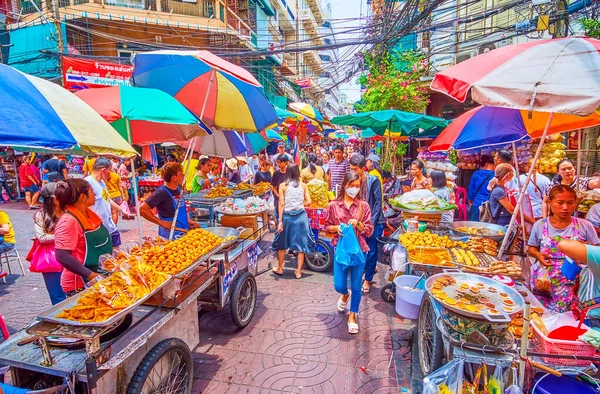 Bangkok Thailand Května 2019 Sampheng Market Čínské Čtvrti Nejlepším Místem — Stock fotografie