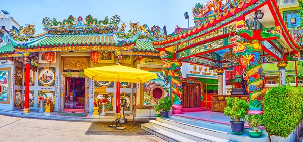 Panorama Fachada Del Impresionante Santuario Lao Pun Tao Kong Chinatown — Foto de Stock