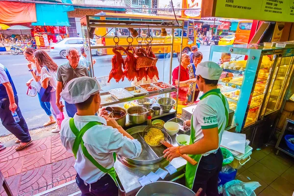 Bangkok Thailand May 2019 Відкрита Кухня Маленького Китайського Ресторану Чайнатауні — стокове фото