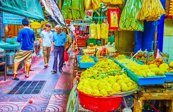 Bangkok Thailand May 2019 Pickled Vegetable Showcase Sampheng Market Chinatown — Stock Photo, Image