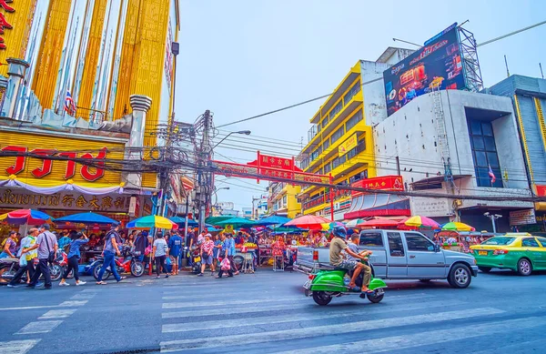 Bangkok Thailand May 2019 방콕에서 시장입구 차이나타운의 붐비는 야오와 — 스톡 사진
