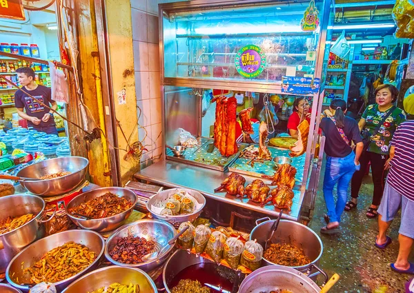 Bangkok Thailand May 2019 Маленький Китайський Ресторан Ринку Самфенг Чайнатауні — стокове фото