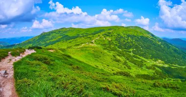 Dar patika, Smotrych Dağı, Chornohora Dağları, Karpatlar ve Ukrayna 'nın zirvesine çıkar.