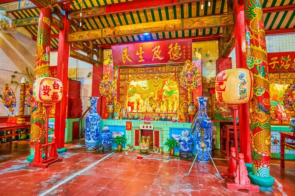 Altare Centrale Leng Buai Santuario Dedicato Leng Buai Sua Moglie — Foto Stock