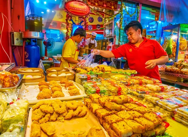 Bangkok Thailand May 2019 Showcase Small Foods Stallat Alley Sampheng — стокове фото