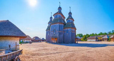 Zaporizhian Panoraması Khorytsia Adası, Zaporizhzhia, Ukrayna