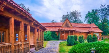 Bohdan Khmelnytsky Konutu 'nun yenilenmiş tarihi kompleksi Kazak Grand Hetman, Chyhyryn, Ukrayna