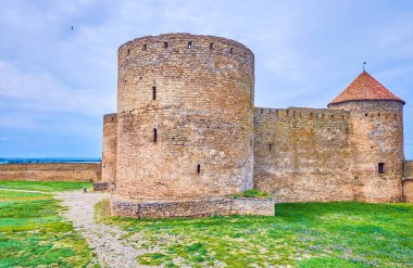 Akkerman Kalesi 'nin taştan kalesi avlusu, Bilhorod-Dnistrovskyi, Ukrayna