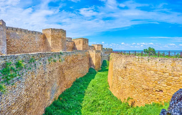 Medieval Towers Rampart Akkerman Fortress Bilhorod Dnistrovskyi Ukraine — Stock Photo, Image