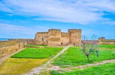 Taş duvarlar, ana kale ve geçit alanı, Akkerman Kalesi, Bilhorod-Dnistrovskyi, Ukrayna