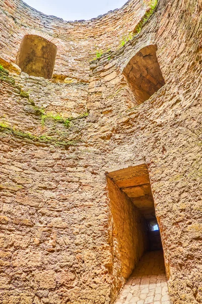 View Wall Ruined Roofless Tower Akkerman Citadel Deep Embrasures Bilhorod — Stock Photo, Image