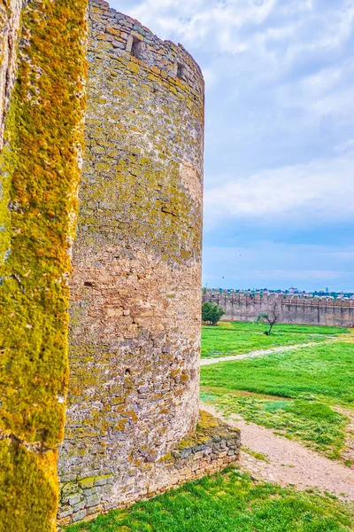 View Window Stone Tower Citadel Parade Grounds Akkerman Fortress Bilhorod — Stock Photo, Image