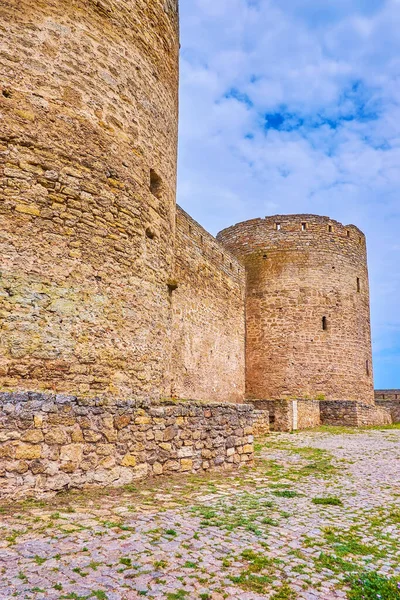 Preserved Towers Main Citadel Akkerman Fortress Complex Bilhorod Dnistrovskyi Ukraine — Stock Photo, Image