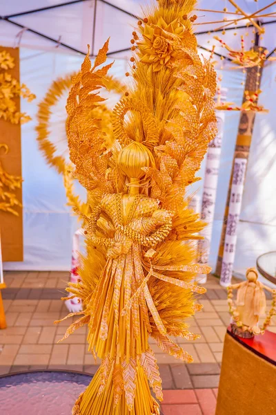 Muñeca Punto Juguete Eslavo Tradicional Feria Vacaciones Debido Día Independencia — Foto de Stock