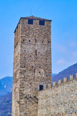 Castelgrande Kalesi Torre Nera Kulesi, Bellinzona, İsviçre
