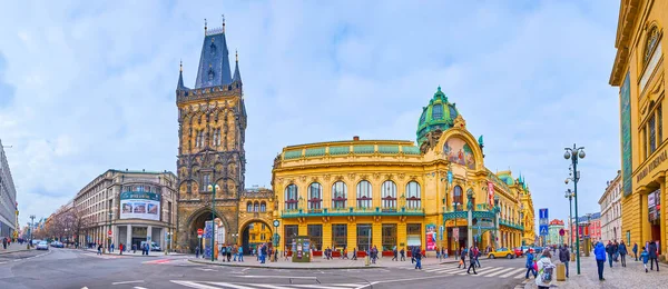 Prague Czech Republic March 2022 Notable Historic Landmarks Republic Square — Stock Photo, Image