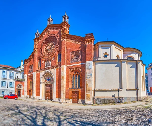 Милан Италия Апреля 2022 Года Красивый Фасад Церкви Сан Марко — стоковое фото