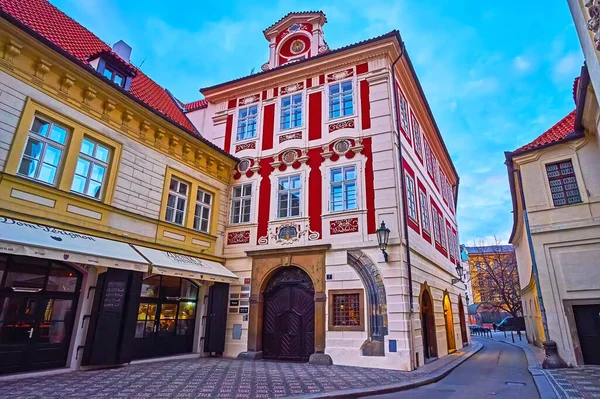 Praag Tsjechië Republiek Maart 2022 Schilderachtige Gevel Van Het Historische — Stockfoto