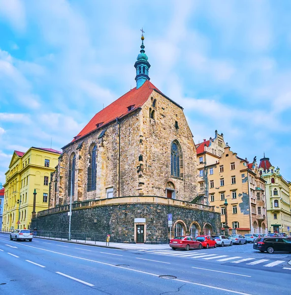 Medieval Stone Wenceslas Zderaz Church Located Resslova Street New Town — Stock Fotó