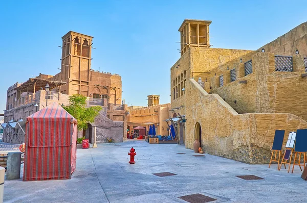 Dubai Heritage Village Ist Ein Renoviertes Historisches Viertel Mit Alten — Stockfoto