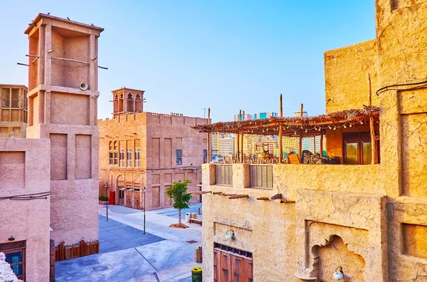 Geleneksel Arap Evleriyle Korunmuş Restore Edilmiş Tarihi Ait Mahallesi Nin — Stok fotoğraf