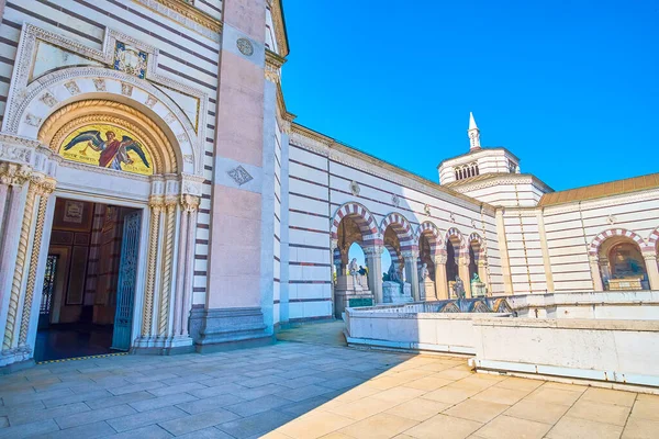 Besök Monumental Kyrkogård Milano Den Mest Anmärkningsvärda Och Största Staden — Stockfoto