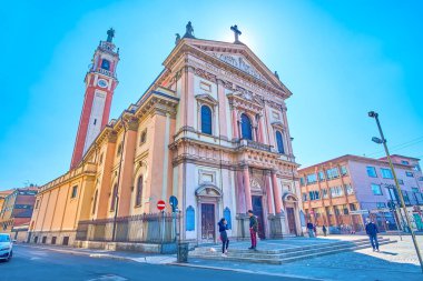 MILAN, ITALY - 5 Nisan 2022: Santuario Sant 'Antonio di Padova Bazilikası 5 Nisan' da Milano, İtalya 'da