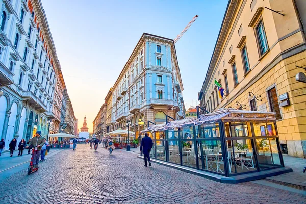 Mailand Italien April 2022 Die Große Und Breite Dante Ist — Stockfoto