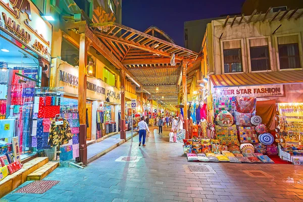 Dubai Zjednoczone Emiraty Arabskie Marca 2020 Dubai Old Souk Market — Zdjęcie stockowe