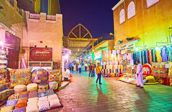 Dubai Vae Maart 2020 Dubai Old Souk Markt Beschikt Traditionele — Stockfoto